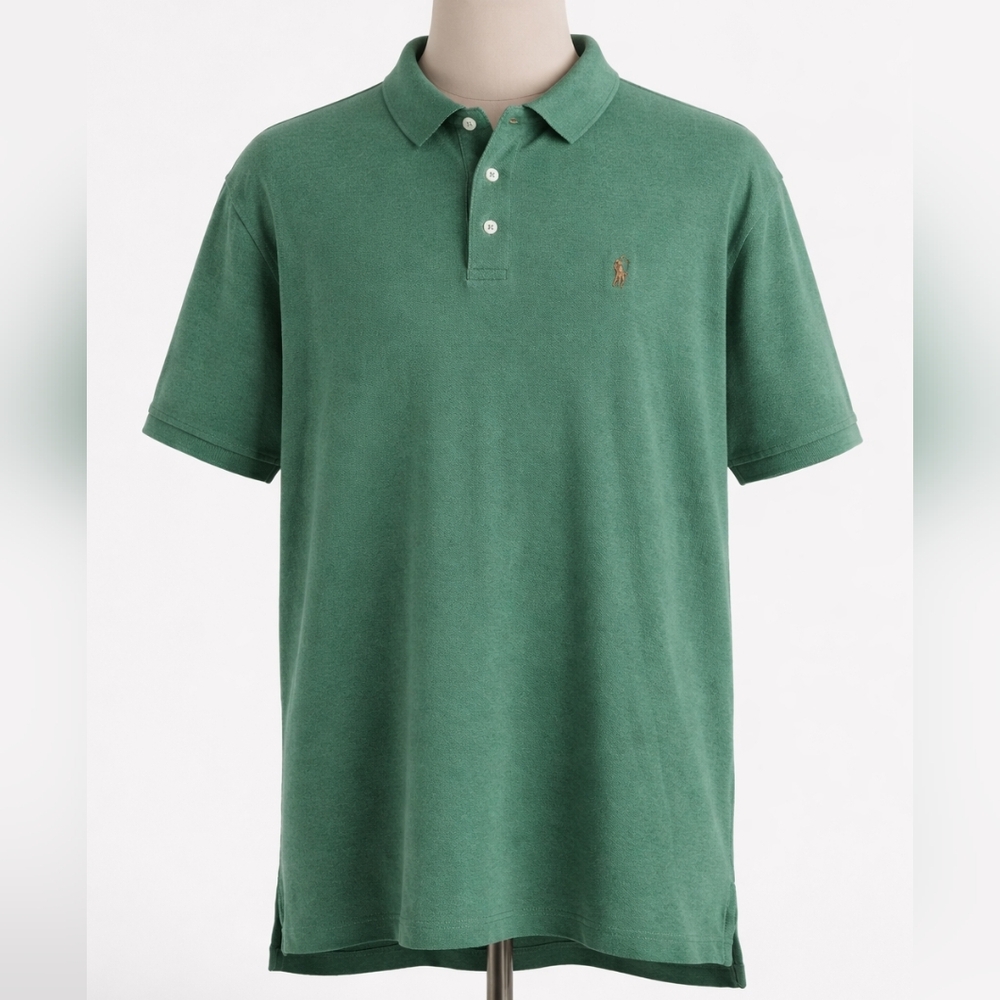 Polo Ralph Lauren Classic Fit Polo Golf Shirt Heather Green XL | Iconic Pony